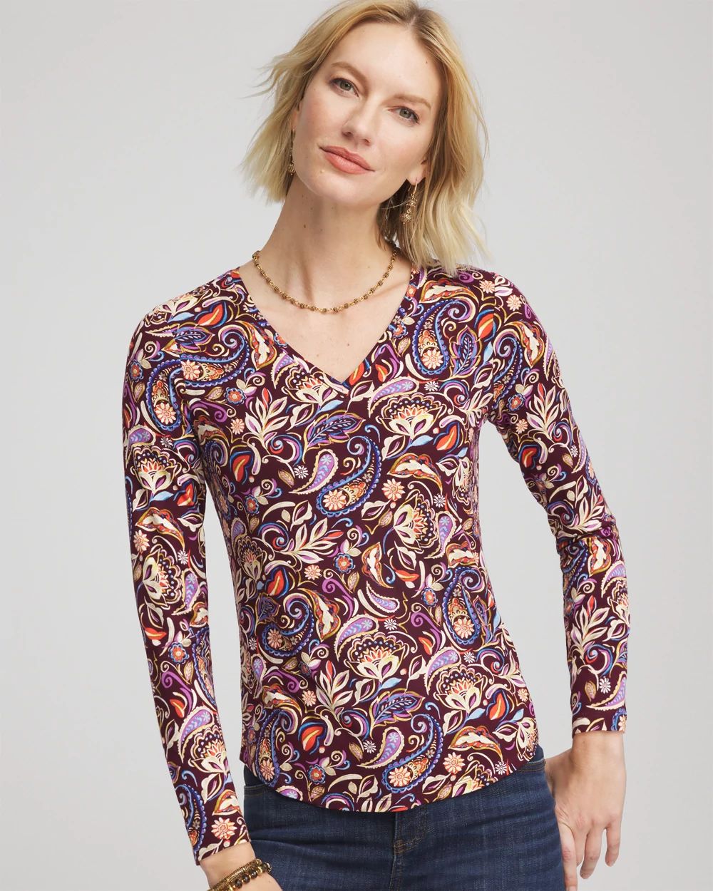 Touch of Cool Paisley Layering Tee | Chico's